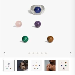 New awe inspired Orbis ring Silver Ring interchangeable crystals